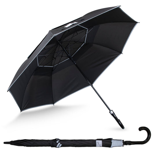 Reflective Umbrella Big, Windproof, Wide Coverage, 55-Inch Wide