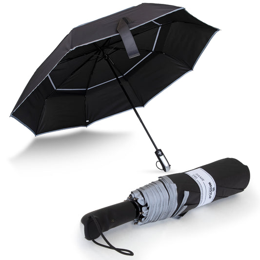 Reflective Umbrella Compact, Automatic Open/Close, Wide Coverage, 55-Inch Wide